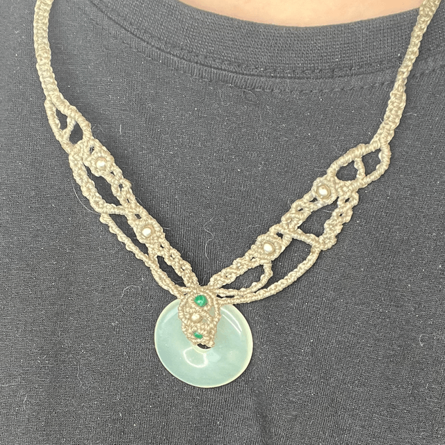 Collier/ Diadème «Perles du Ruisseau »