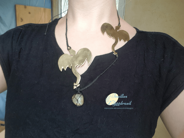 Collier Transformable "Dueling Dragons"