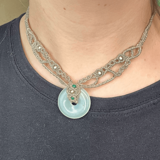 Collier/ Diadème «Perles du Ruisseau »