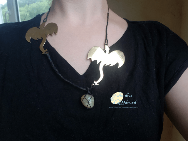 Collier Transformable "Dueling Dragons"
