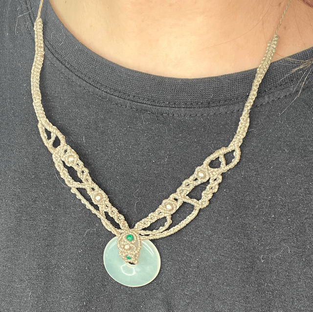 Collier/ Diadème «Perles du Ruisseau »